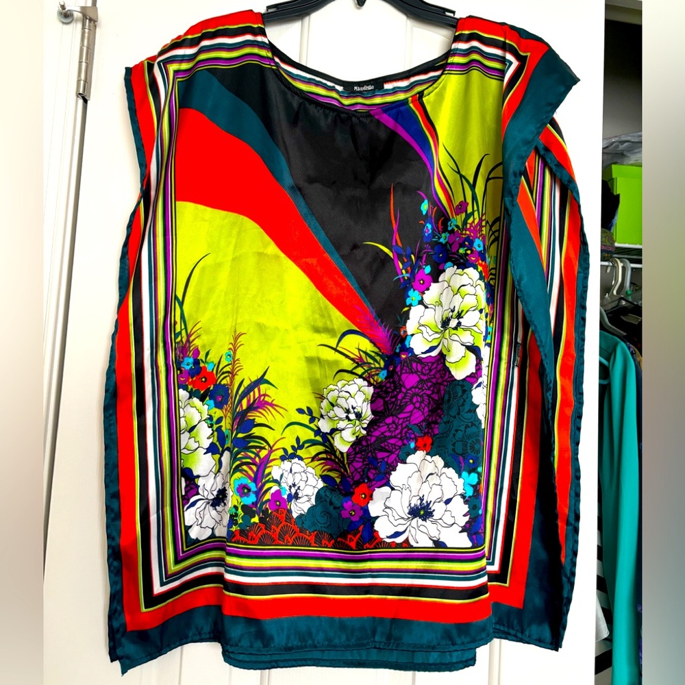 Colorful caftan blouse top